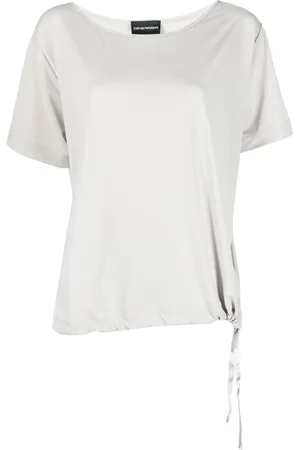 Emporio Armani Side-tie detail T-shirt