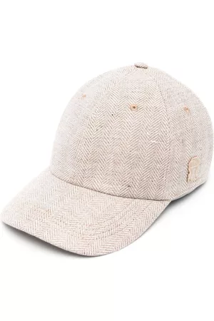 Brunello Cucinelli Men Caps - Chevron-knit baseball cap