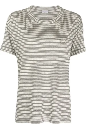 Brunello Cucinelli Striped short-sleeve T-shirt