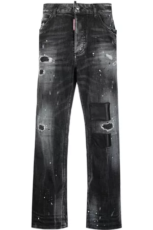 Dsquared2 High-rise distressed wide-leg jeans