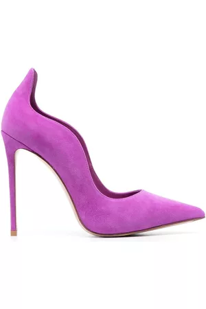 Purple high heel store shoes