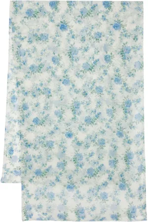 Serafini Floral-print semi-sheer scarf
