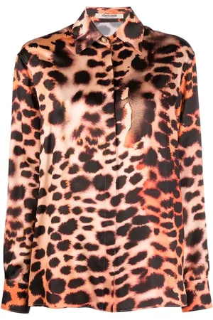 Roberto Cavalli Silk leopard print blouse