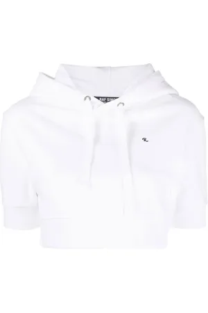 RAF SIMONS Short-sleeve cropped hoodie