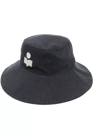 Isabel Marant Women Hats - Embroidered-logo drawstring bucket hat