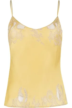 CARINE GILSON Lace-panelled silk camisole