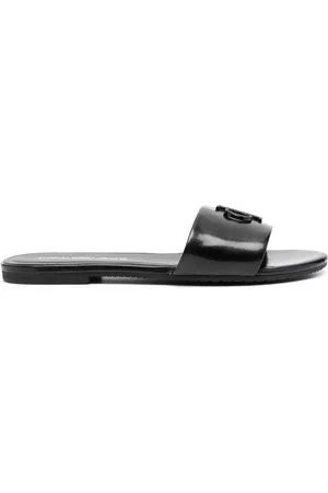 Calvin Klein Women Slip On Shoes - Slip-on logo lettering sandals
