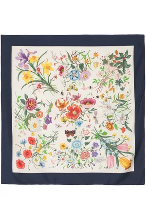 Gucci Scarves - 1990s floral silk scarf