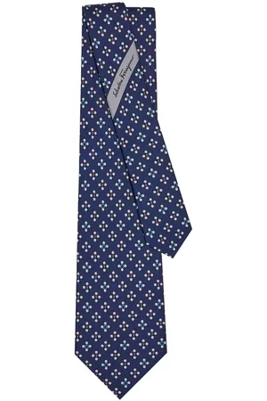 Ferragamo Men Bow Ties - Golf-print silk tie