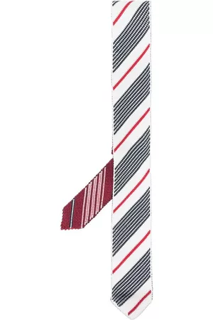 Thom Browne Men Bow Ties - RWB striped tie