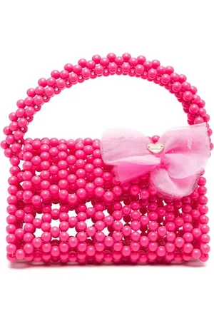 MONNALISA Beaded flower appliqué bag