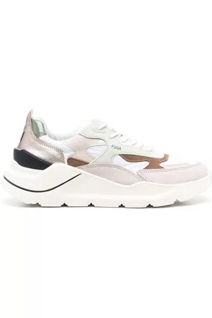 D.A.T.E. Women Sneakers - Colour-block panelled leather sneakers