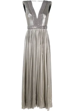 JEAN-LOUIS SABAJI Pleated tulle maxi dress