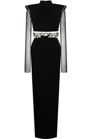 JEAN-LOUIS SABAJI Chain-link detail maxi dress