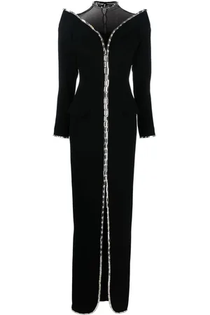 JEAN-LOUIS SABAJI Crystal-embellished tailored maxi dress