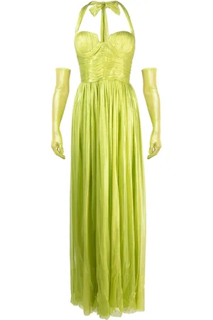 JEAN-LOUIS SABAJI Ruched-detail halterneck maxi dress