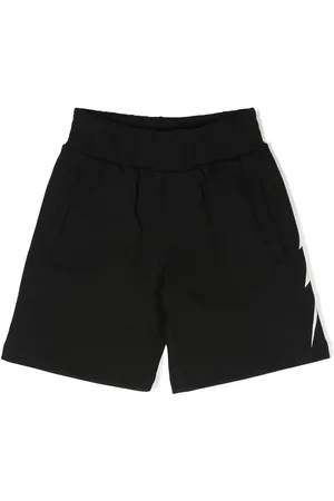 Neil Barrett Thunderbolt print cotton shorts