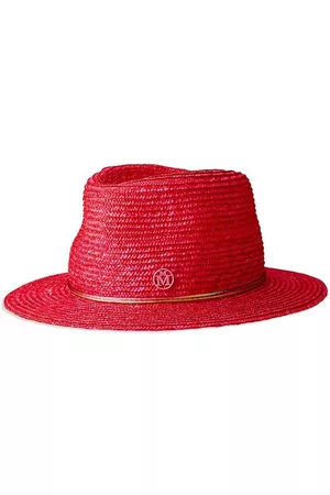 Le Mont St Michel Women Hats - Andre logo-plaque straw fedora hat