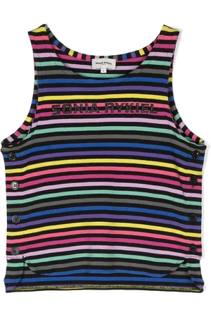 Sonia Rykiel Enfant Logo-print striped tank top