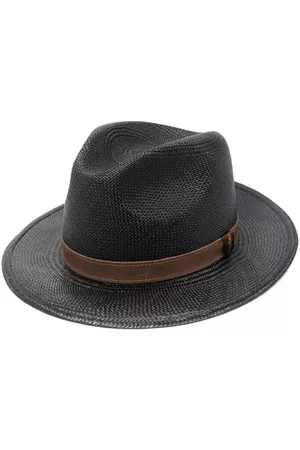 Borsalino Men Hats - Suede-detail Panama hat