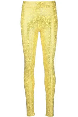 Awaken 7/8 ribbed, Leggings, Neon Yellow