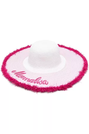 MONNALISA Girls Hats - Embroidered logo sun hat