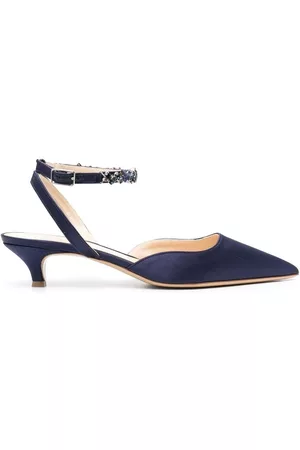 P.A.R.O.S.H. 50mm satin crystal-detail pumps