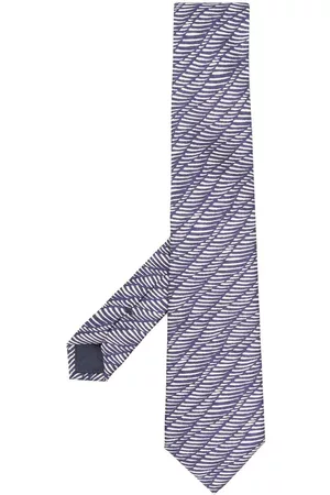 Armani Men Bow Ties - Graphic-print silk tie