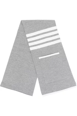 Thom Browne Men Scarves - Stripe-pattern wool scarf
