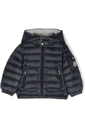 Moncler Lauros logo-patch sleeve padded jacket
