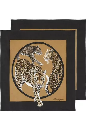 Dolce & Gabbana Leopard-print napkin set