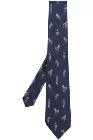 Etro Zebra-embroidered silk tie