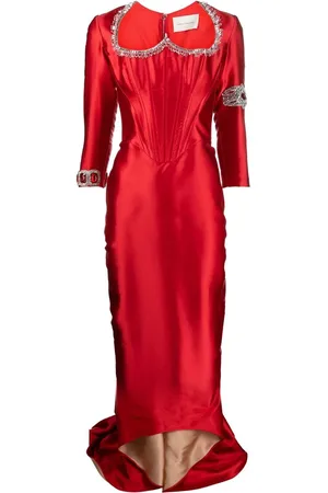 Cristina Savulescu Crystal-embellished detail gown