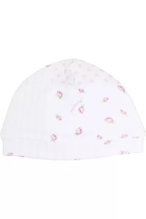 MONNALISA Hats - Floral-print cotton hat