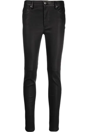 IRO Cropped skinny leather trousers