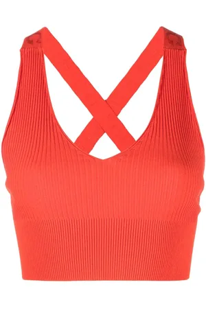 Iceberg Sleeveless ribbed-knit cropped top