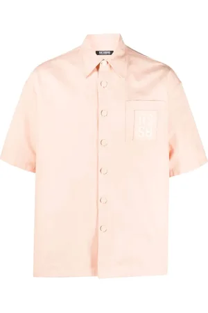 RAF SIMONS Logo-patch cotton shirt