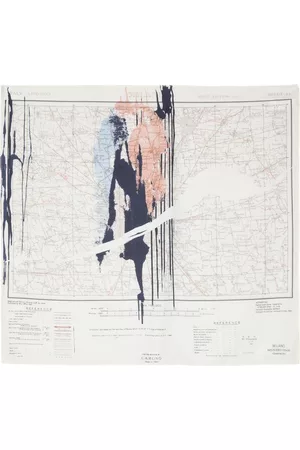 CARUSO Map-print silk scarf