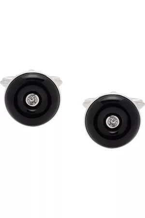 Lanvin Crystal-detail disc cufflinks