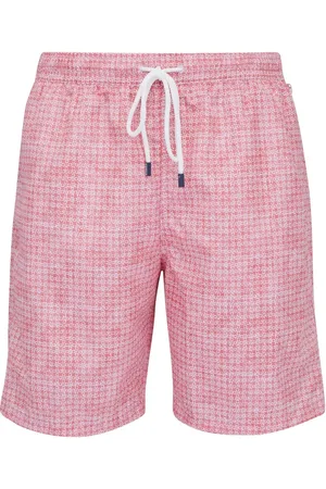 FEDELI Mesh drawstring-waist swim shorts