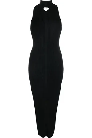 Courrèges Cut-out ribbed midi dress