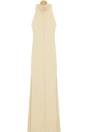 Courrèges Cut-out ribbed midi dress