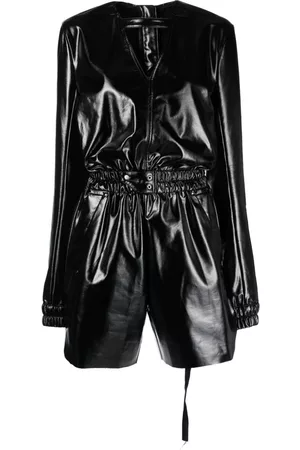 Rick Owens Women Playsuits - Faux-leather playsuit