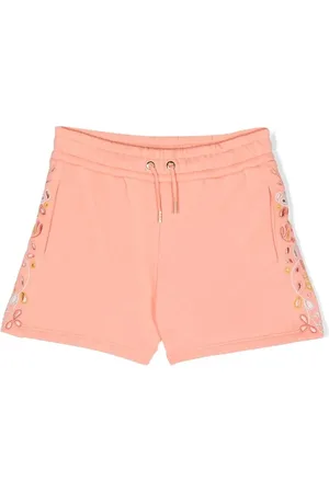 Chloé Broderie-anglaise jersey track shorts