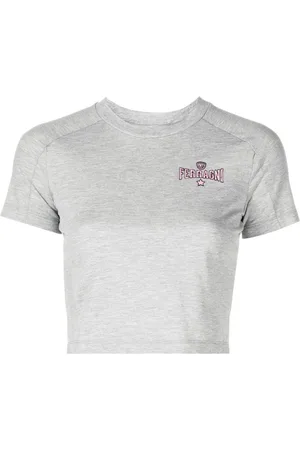 Chiara Ferragni Embroidered-logo cropped T-shirt