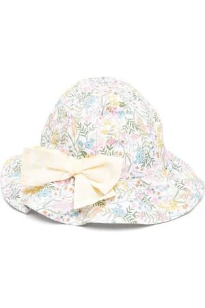 Il gufo Boys Bow Ties - Floral-print bow-detail hat