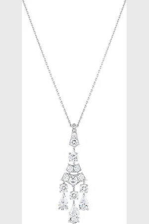 De Beers 18kt white gold Frost diamond pendant necklace