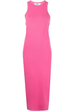 Msgm Ribbed sleeveless knitted dress