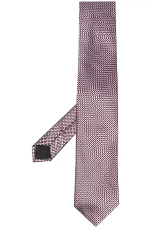 Z Zegna Silk geometric-pattern tie