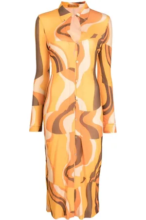 REJINA PYO Sana abstract-pattern shirt dress
